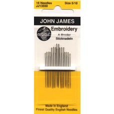 COLONIAL NEEDLE CO Embroidery Needles Sizes 5-10 John James