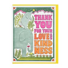 Lucky Horse Press Thank You For Your Love and Kindness Letterpress Card