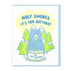 Lucky Horse Press Holy Smokes Birthday Letterpress Card