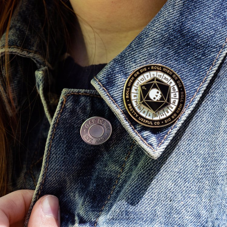 Pretty Useful Co. Roll High or Die Enamel Pin