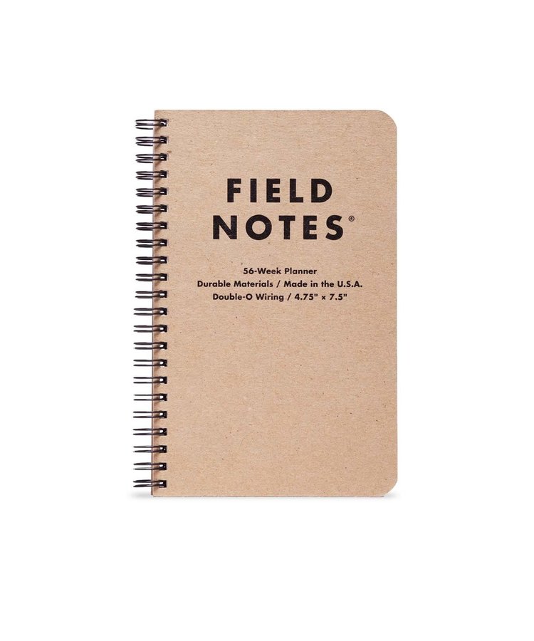 Field Notes Field Notes 56-week planner Spiral Undated Weekly Planner brown kraft cover
