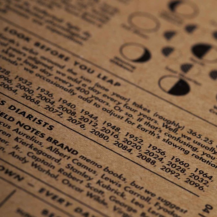 Field Notes Field Notes 56-week planner Spiral Undated Weekly Planner brown kraft cover