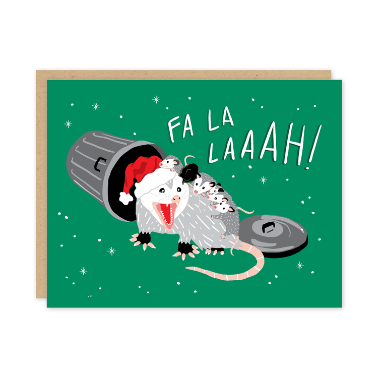 Alisa Bobzien Box of Fa La Possum Holiday Card