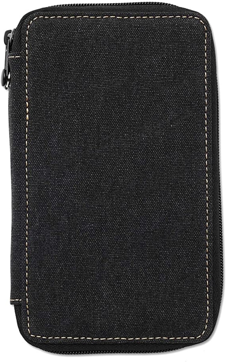 Global Art Materials Black Canvas Pencil Case, 24 Pencil Capacity