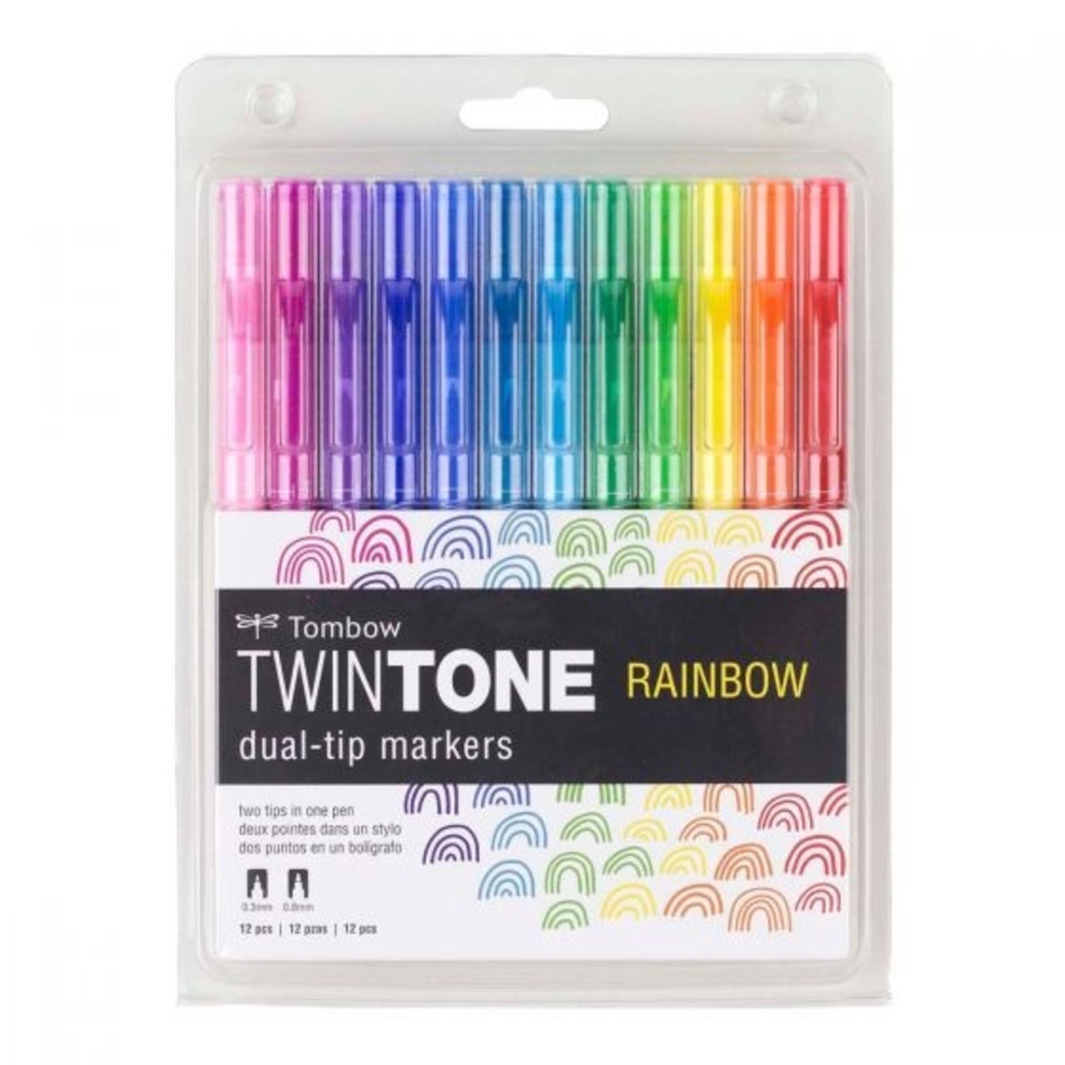 TwinTone Markers Set of 12 Rainbow Colors - Wonder Fair Home