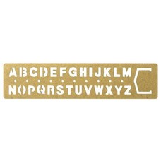Midori Traveler's Brass Alphabet Template Bookmark Stencil