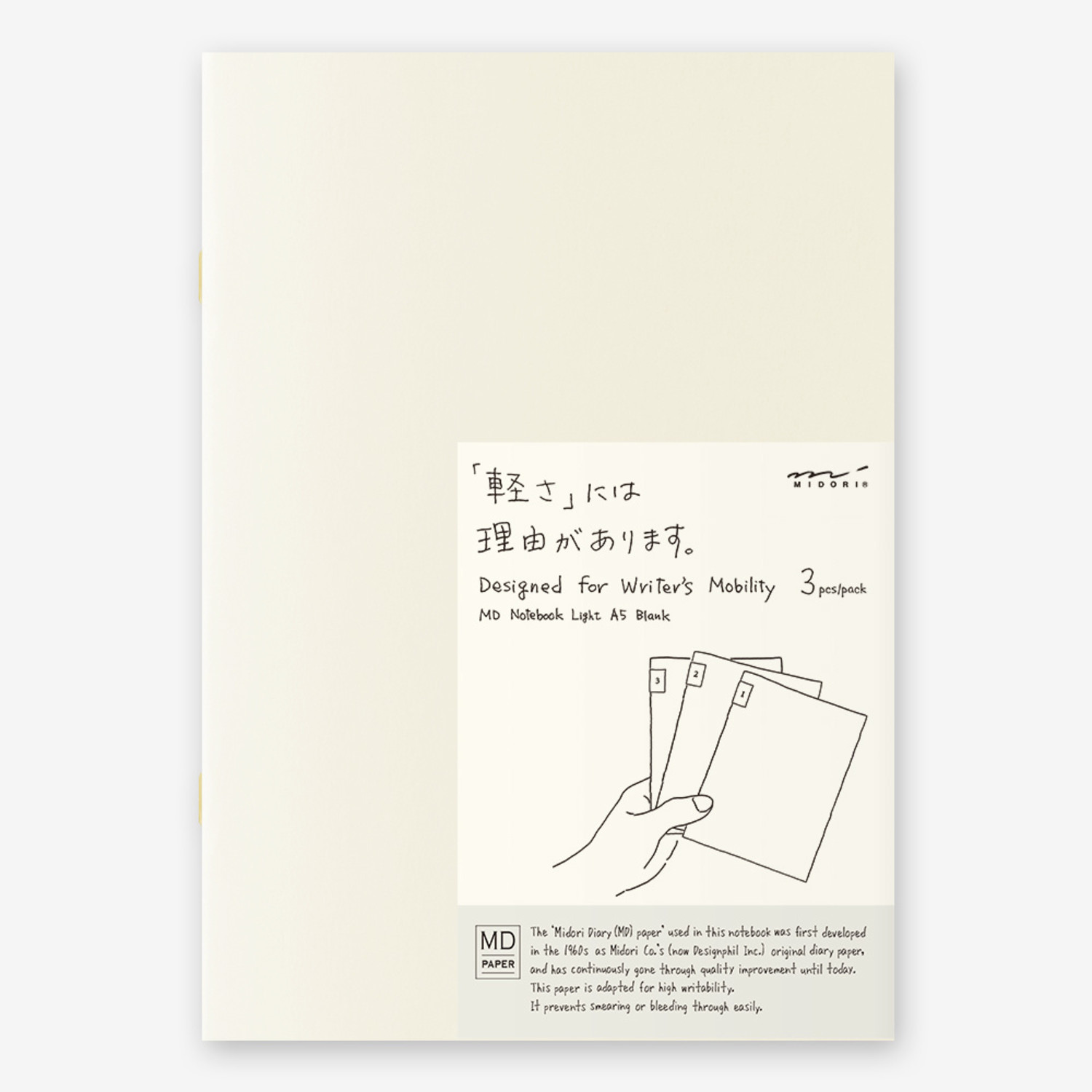 Midori MD notebook A5 blank english caption - Wonder Fair Home