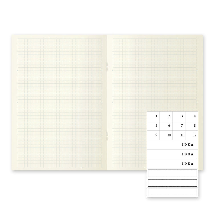 Midori MD Notebook Light A5 Grid - Set of 3