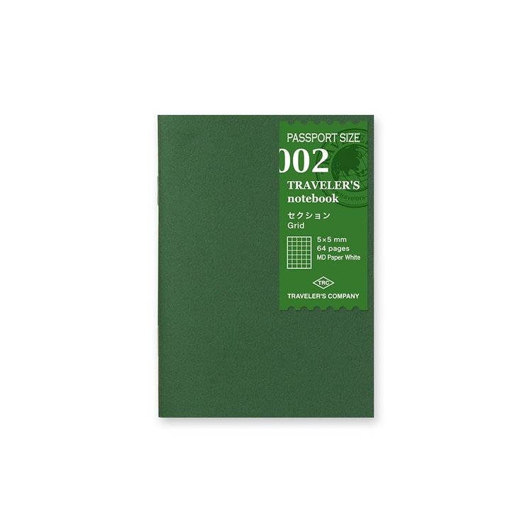 Midori 002 Grid Passport Size Insert - Traveler's Notebook