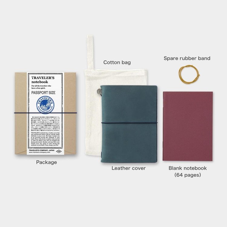 Midori Passport Size Blue Traveler's Notebook