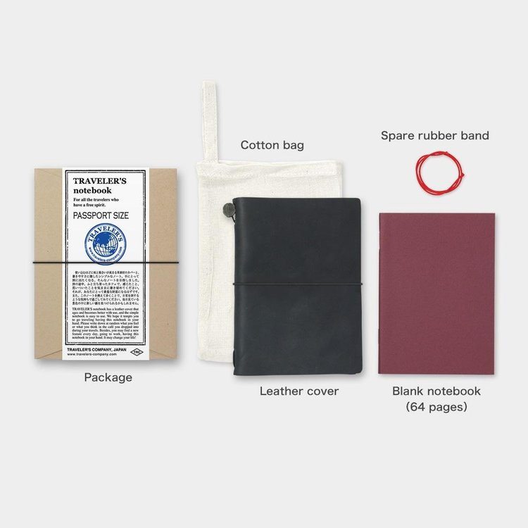 Midori Passport Size Black Traveler's Notebook