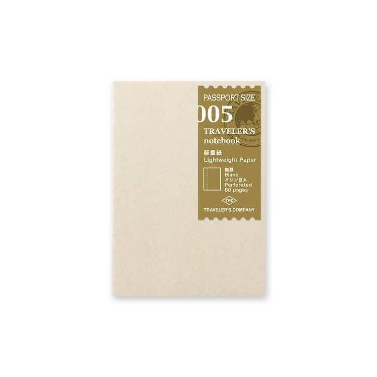 Midori 005 Lightwight Paper Passport Size Insert - Traveler's Notebook