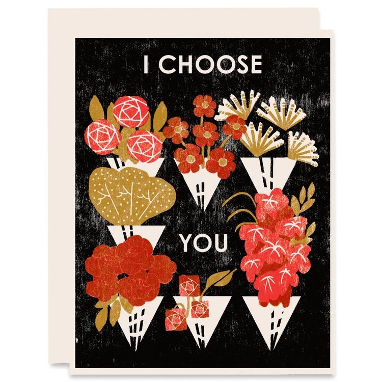 Heartell Press I Choose You (Flower Shop) Romance Card