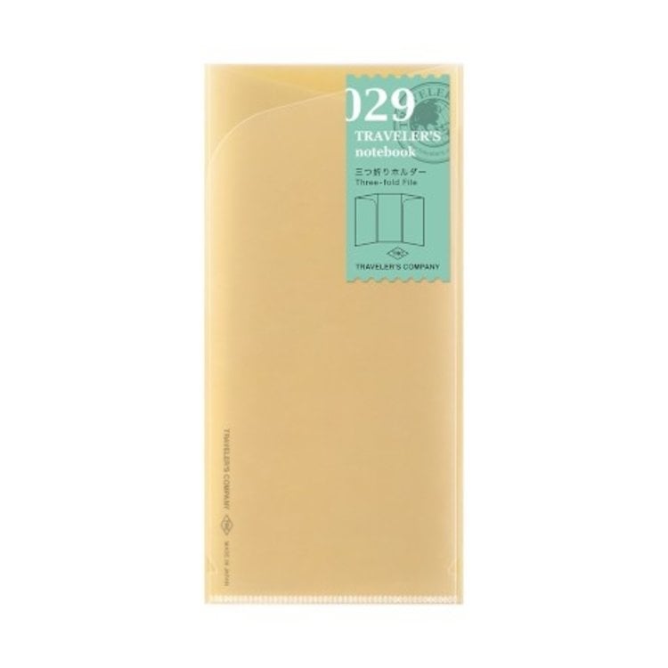 Midori 029 Three-Fold File Regular Size Insert - Traveler's Notebook