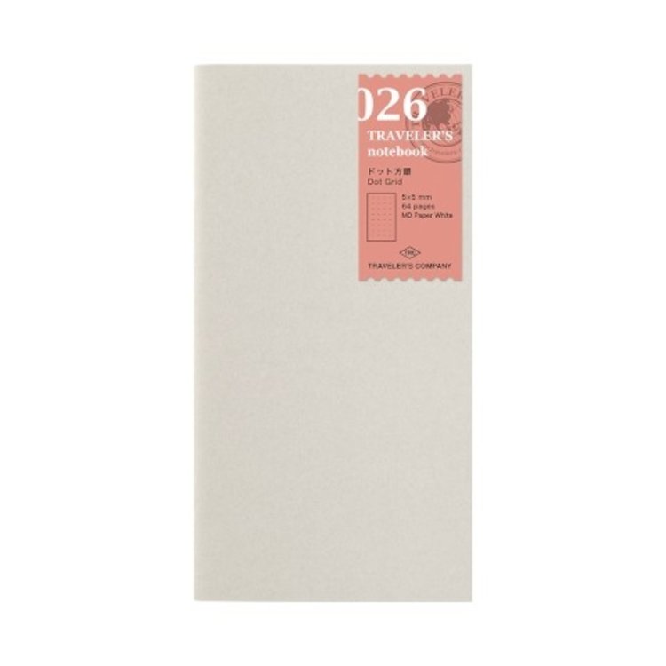 Midori 026 Dot Grid Regular Size Insert - Traveler's Notebook
