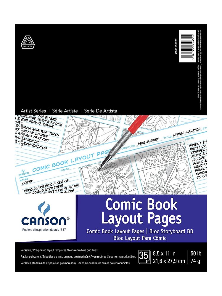 Canson Comic Book Layout Pages - 8.5x11"