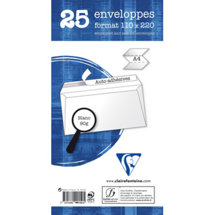 Clairefontaine Triomphe Self-Seal Envelopes (pack of 25)