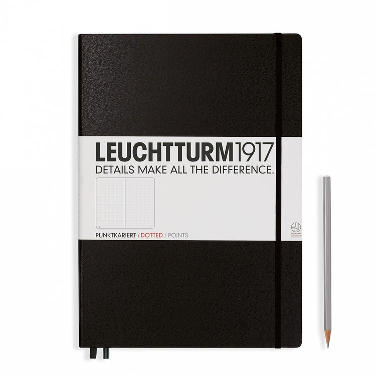 Leuchtturm1917 (Lighthouse) Black Master Classic 233 pages ruled Notebooks Master A4 PLUS 233 Pages