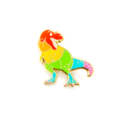 Shoal Rainbow T Rex Enamel Pin