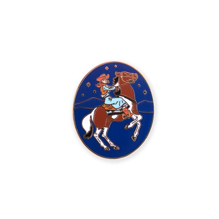 Antiquaria Cowgirl Enamel Pin