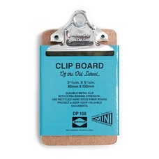 Hightide Stationery Old School Clipboard Mini Silver Clip