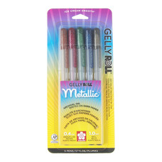 Sakura Gelly Roll Dark Metallic Pens, 5-Color Dark Colors Metallic Set