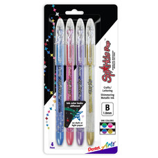 Pentel Sparkle Pop Metallic Gel Pen Sets, 4-Pen Set