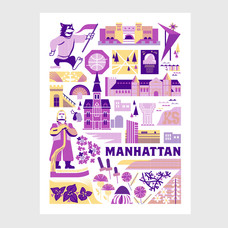 Patrick Giroux Manhattan Landmarks Print