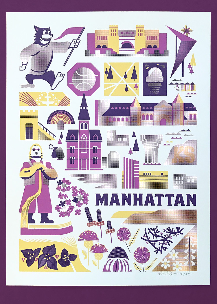 Patrick Giroux Manhattan Landmarks Print