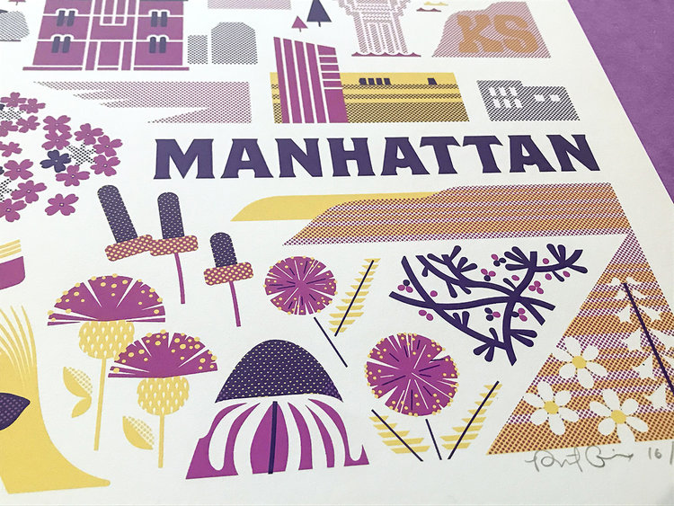 Patrick Giroux Manhattan Landmarks Print