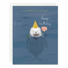 Seedlings Seal Card with plantable envelope "i'll celebrate you any day"