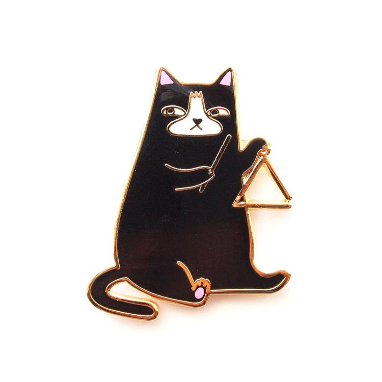Shoal Triangle Cat Enamel Pin