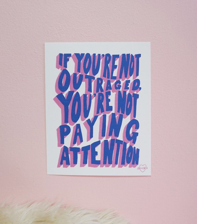 Ash + Chess Outraged Small Art Print 8x10