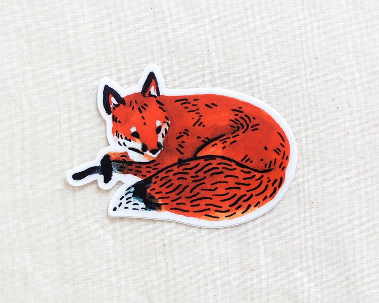 Wildship Studio Red Fox Animal Vinyl Sticker