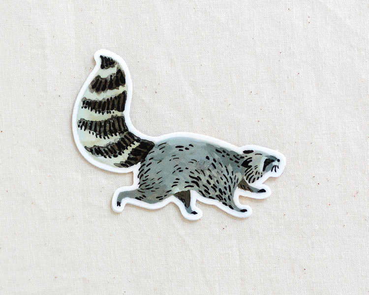 Wildship Studio Raccoon Animal Vinyl Sticker