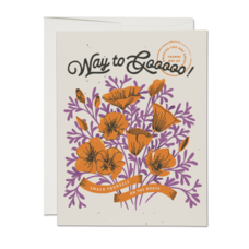Red Cap Cards "Way to Gooooo!" Flowers Card