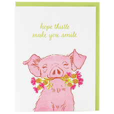 Smudge Ink Piglet Friendship Card