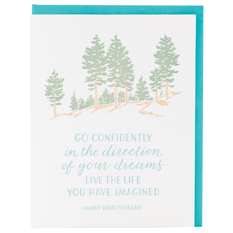 Smudge Ink Life Imagined Quote Graduation Card