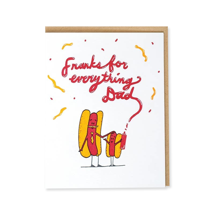 folio press & paperie "Franks for Everything" Father's Day Card