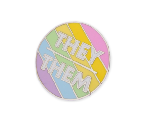 Flower Moon Market Split Butterfly Pronoun Pins They/them