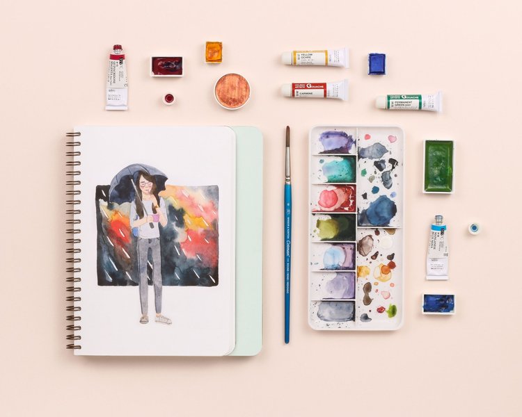 Mossery Stationery Watercolor 300gsm Sketchbook Refill