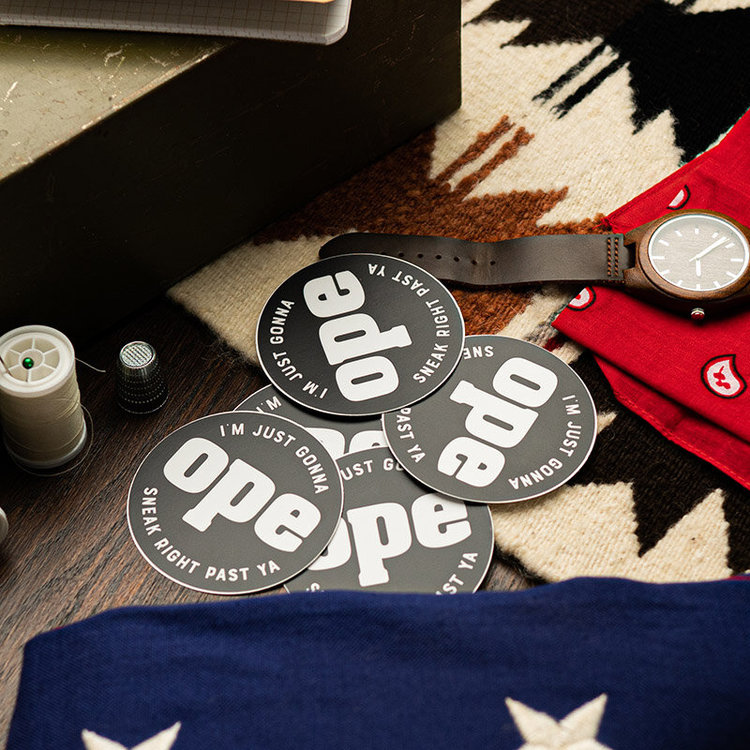 Threadbare Goods Ope Vinyl Sticker 3"