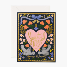 Rifle Paper Co. Love Birds Just Married Card Always and Forever