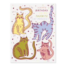 The Good Twin Favorite Cat Person Birthday Card
