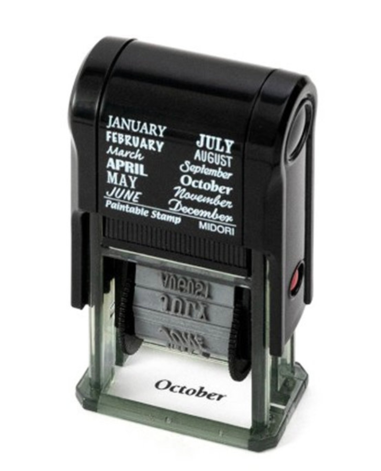 Midori Paintable Stamp - Monthly