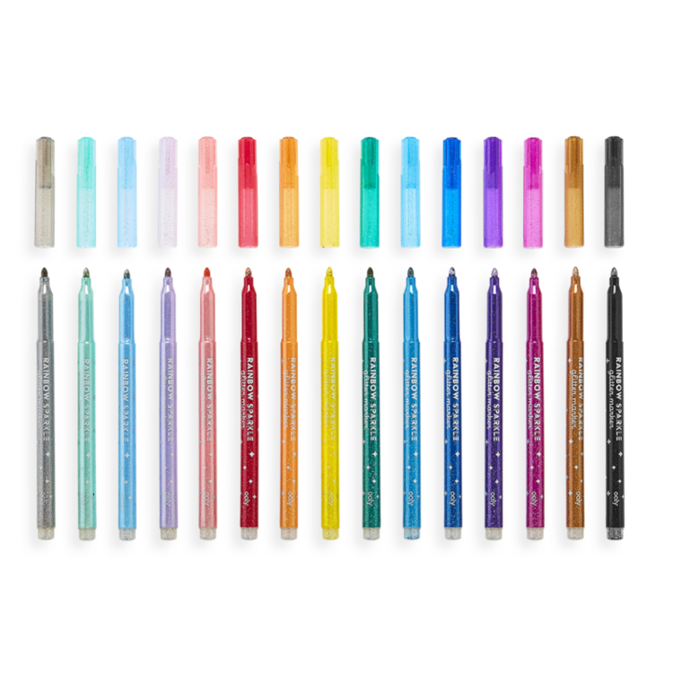OOLY Rainbow Sparkle Glitter Markers