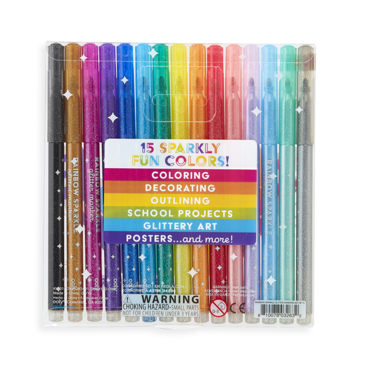 OOLY Rainbow Sparkle Glitter Markers