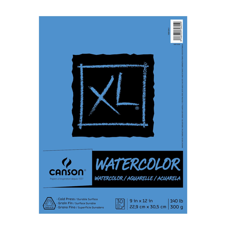 Canson XL Watercolor Art Pad, 9 x 12" 30 Sheets