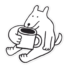 Smallseeds Studio Coffee Dog Vinyl Sticker
