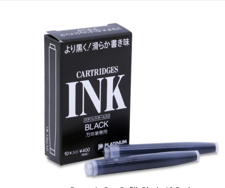Platinum Platinum Black Cartridge Refill 10/pack
